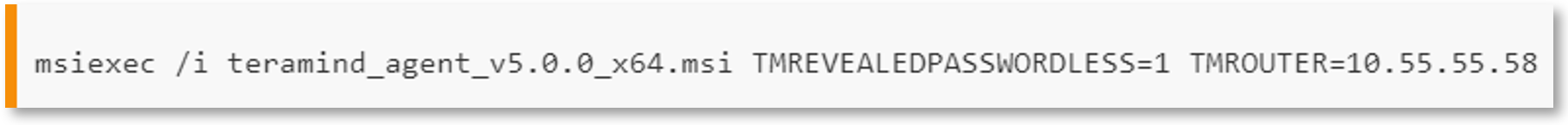 Automatically Log into the Revealed Agent (command line option)