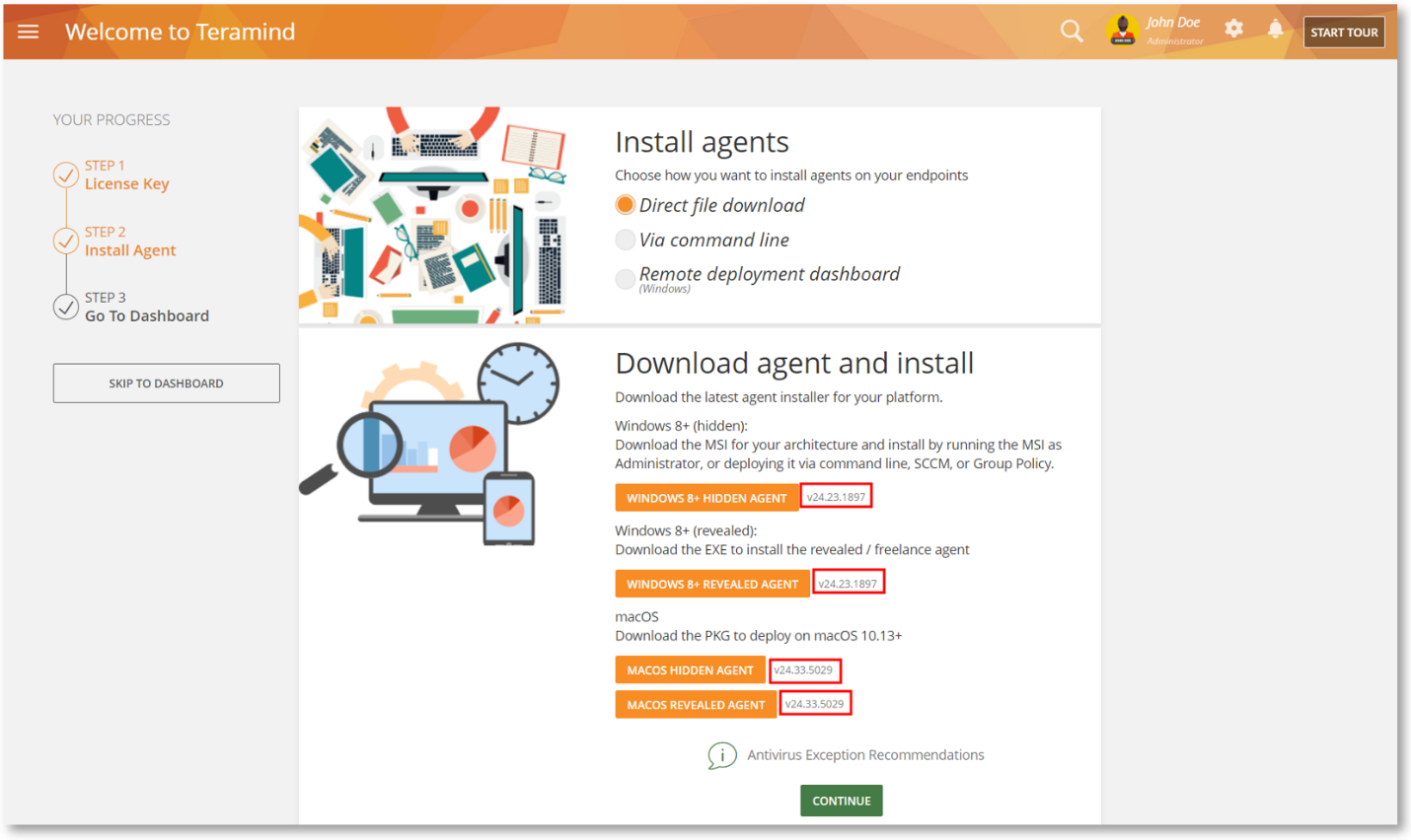Easily Find Out Which Agent Versions Are Available for Download