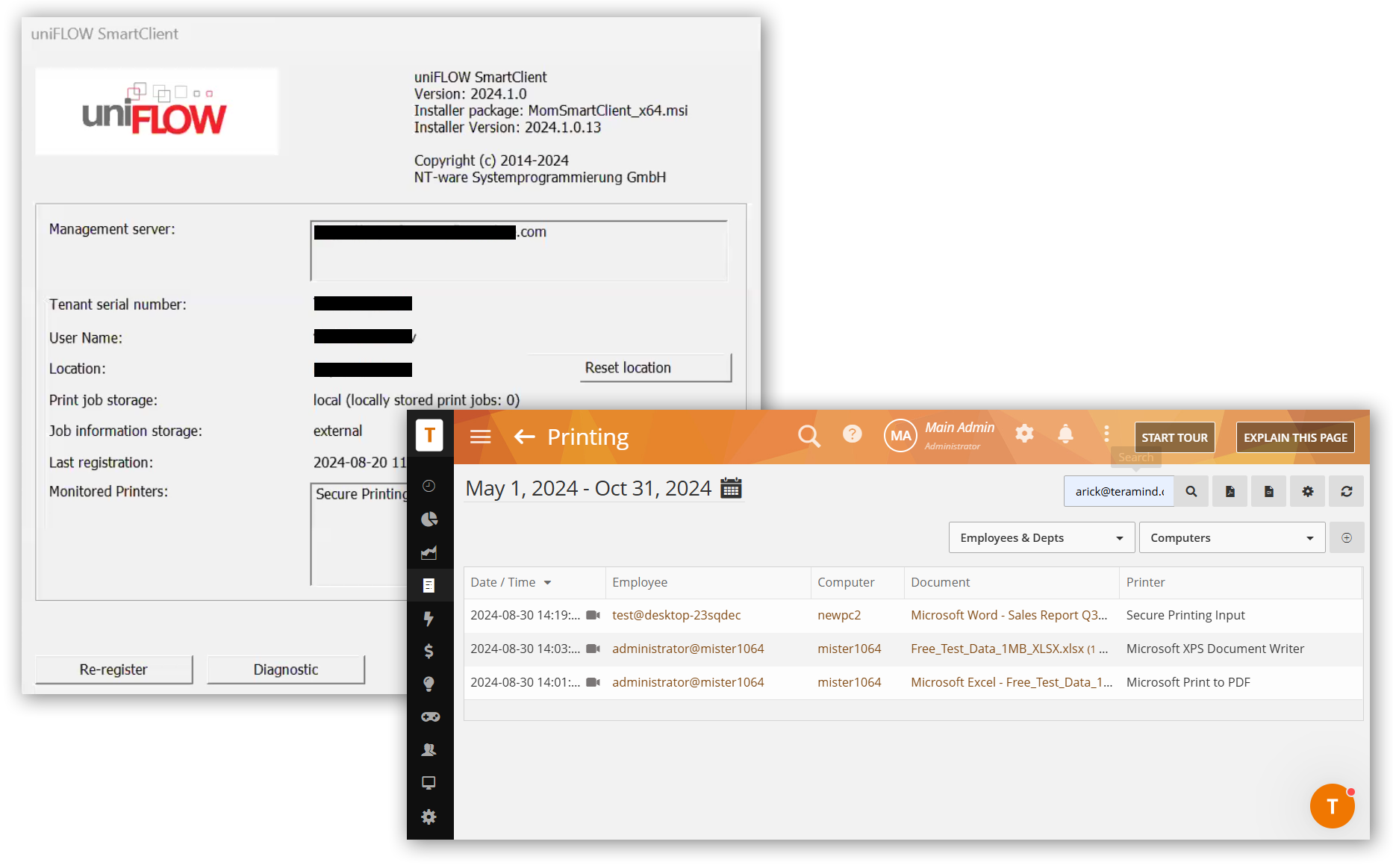 Support for uniFLOW Printers