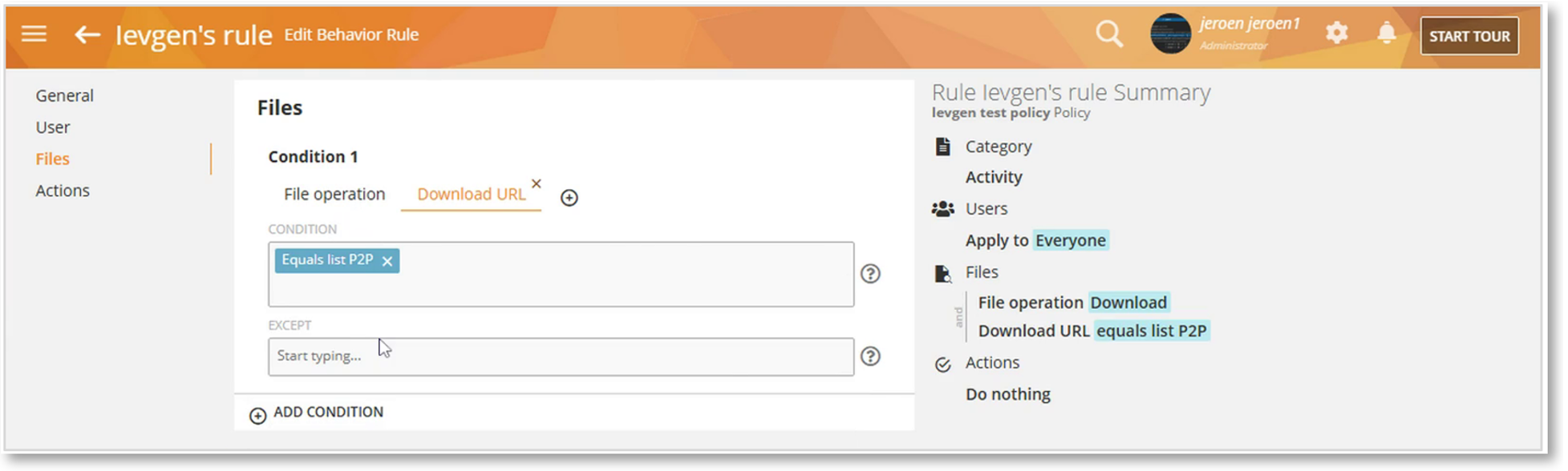 Streamlined Rule Creation with Shared Lists for Download URLs