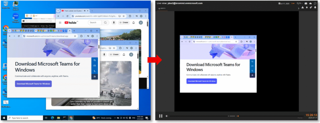 Masking background windows