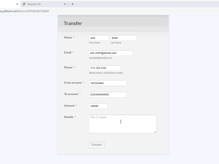 form submission dashboard